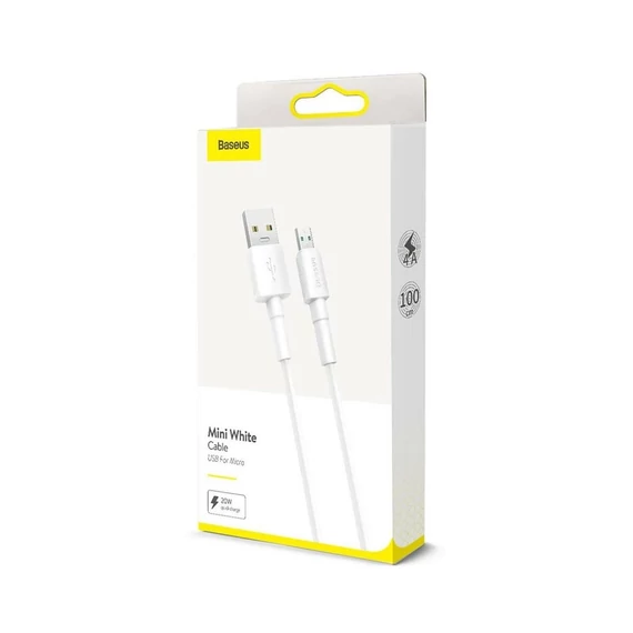 BASEUS  Micro USB kábel 4A 1m fehér