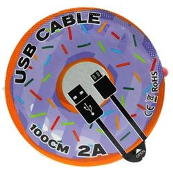 UMY Jelly Micro USB kábel 2A 1m fekete