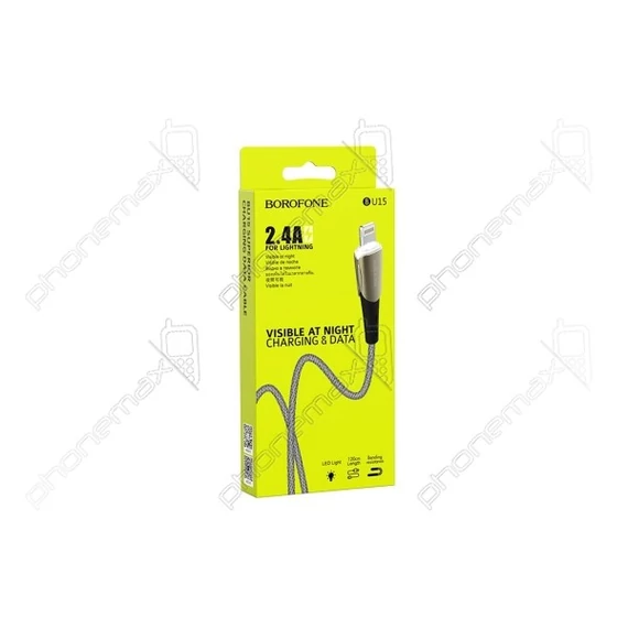 BOROFONE kábel Lightning 1,2m világítós