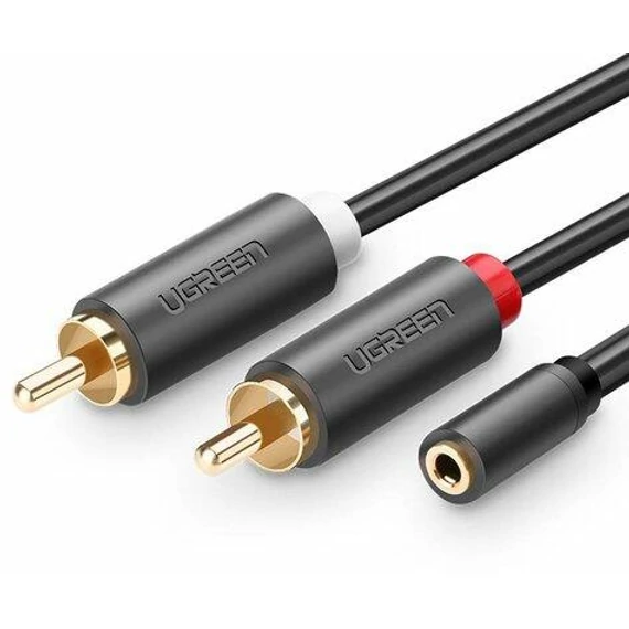 UGREEN  Jack anya - 2x RCA apa  kábel 1m