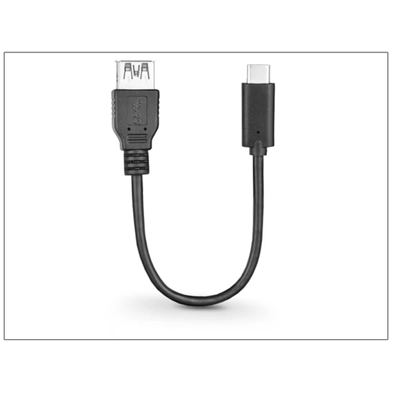 HAFFNER Type-C - USB OTG fekete adapter