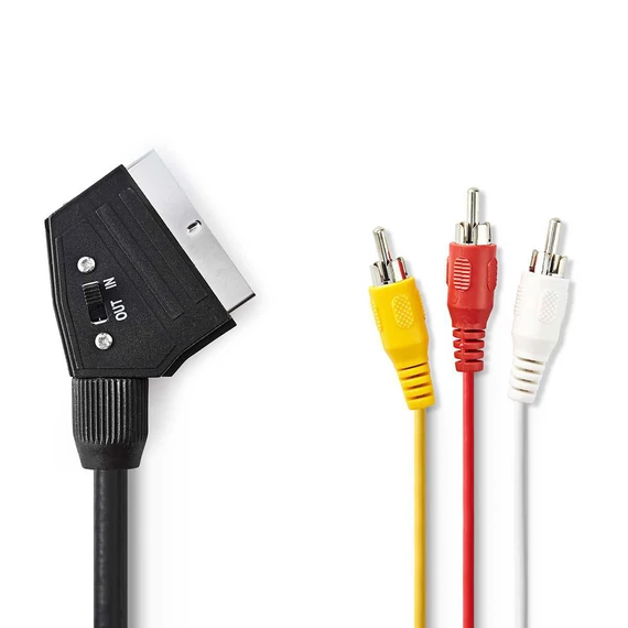 NEDIS Kabel SCART -3RCA IN/OUT kapcs