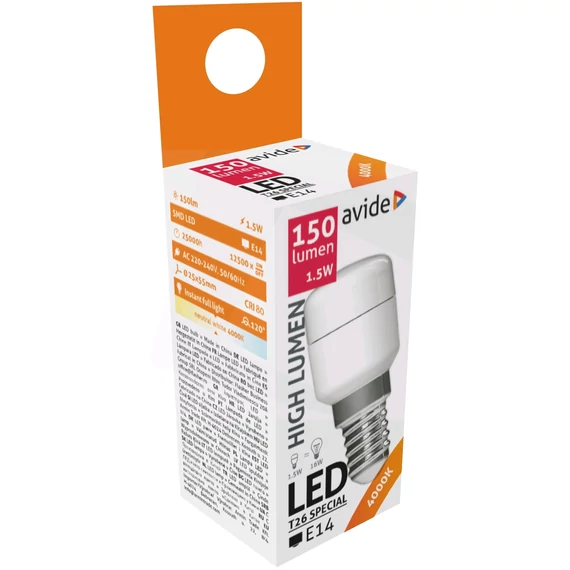 AVIDE LED izzó 1.5W T26 NW 4000K