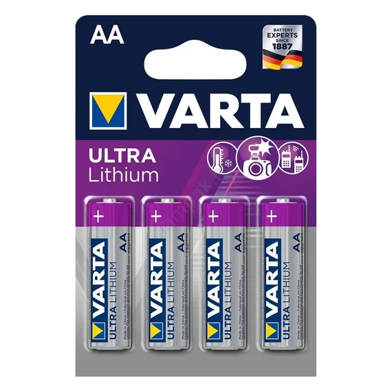 VARTA Ceruzaelem AA Lithium 4 db-os