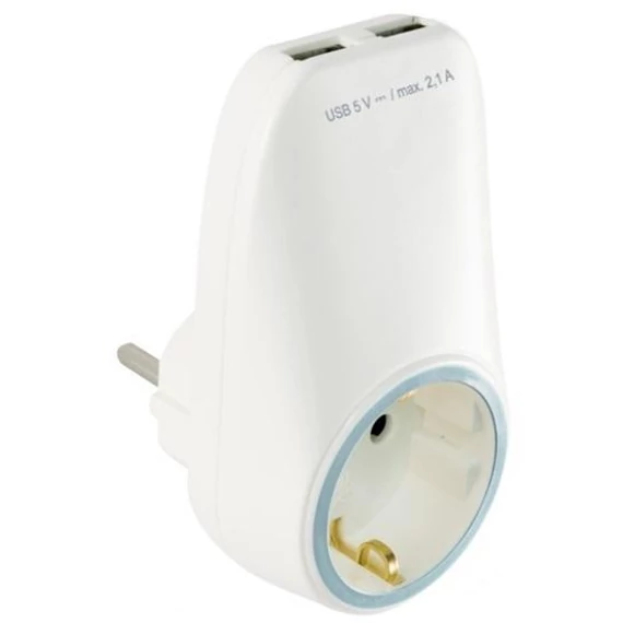 HOME hálózati töltő 2xUSB 2100mA
