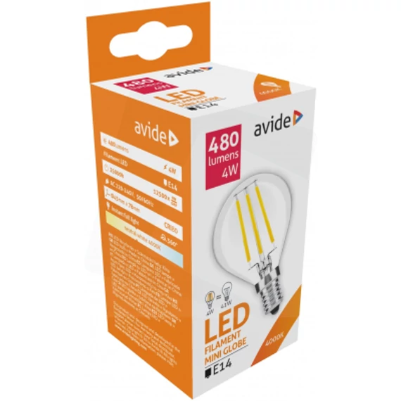 AVIDE ABLFMG14NW-4W  izzó E14 4W 4000k gömb LED