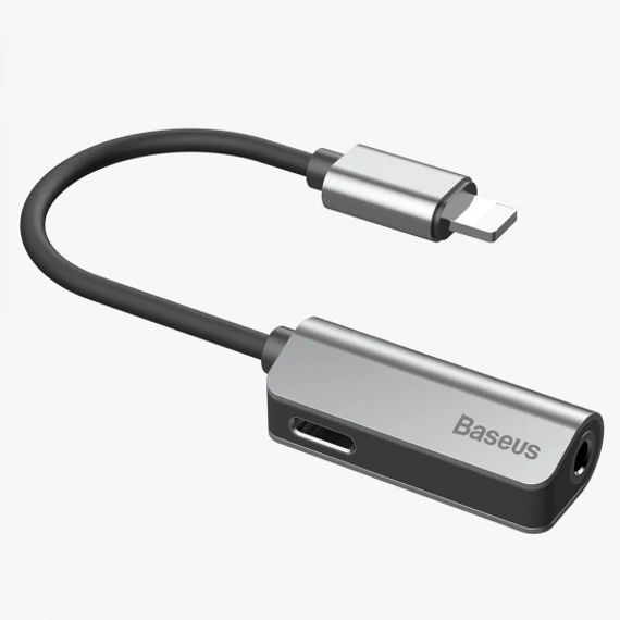 BASEUS Ligtning > 3,5mm Jack+táp átalakító