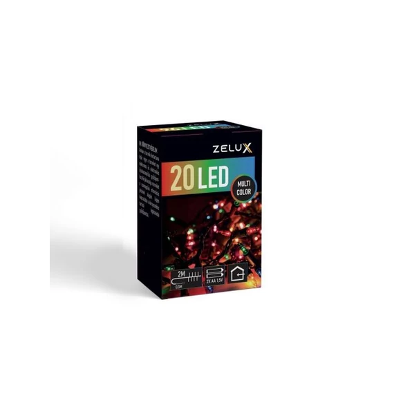 ZELUX  Karácsonyi izzósor 20LED elemes 2xAA