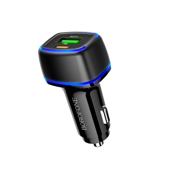 BOROFONE Z14A USB/A+Type-C szivargyújtós töltő
