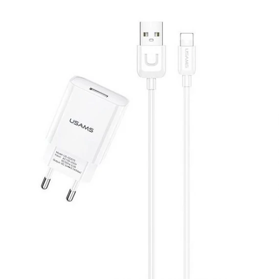 USAMS T21 hálózati USB töltő + Micro USB kábel
