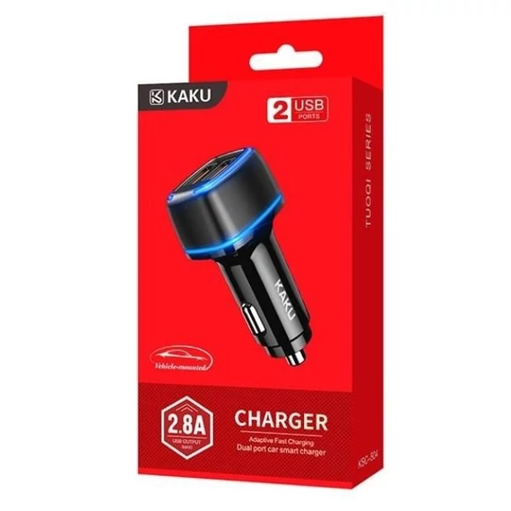 KAKU USB-s autós töltő  2,8A