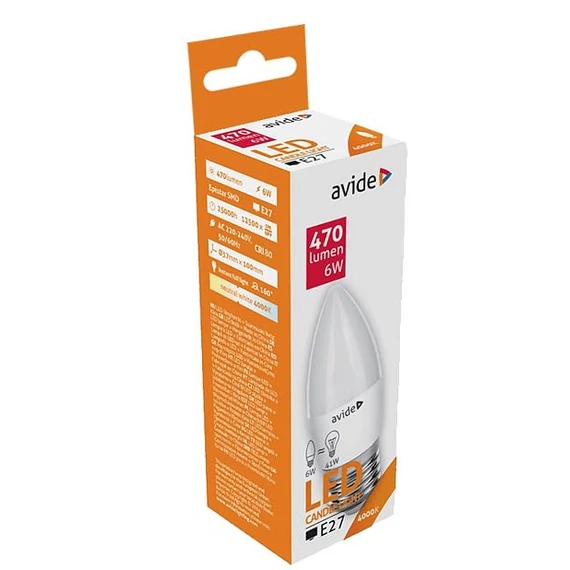 AVIDE led izzó 6W 470Lumen
