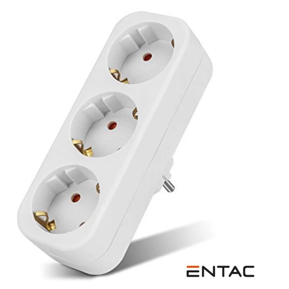 Entac hálózati adapter 3 aljzat
