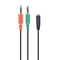 GEMBIRD  CCA-418   adapter * 20cm 2db Jack stereo  3,5mm  M/F fekete